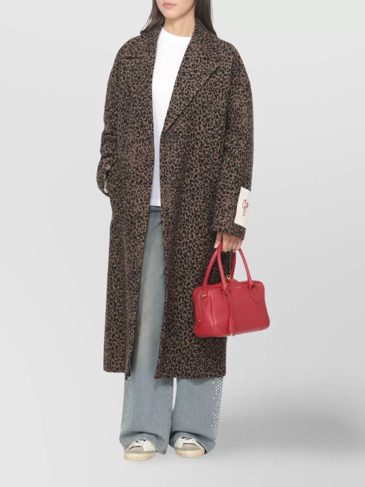 Golden Goose Animalier Pattern Wool Blend Coat