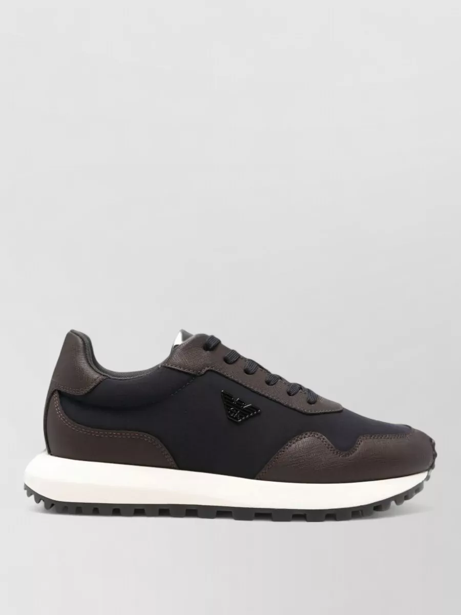 Emporio Armani paneled logo low-top sneakers