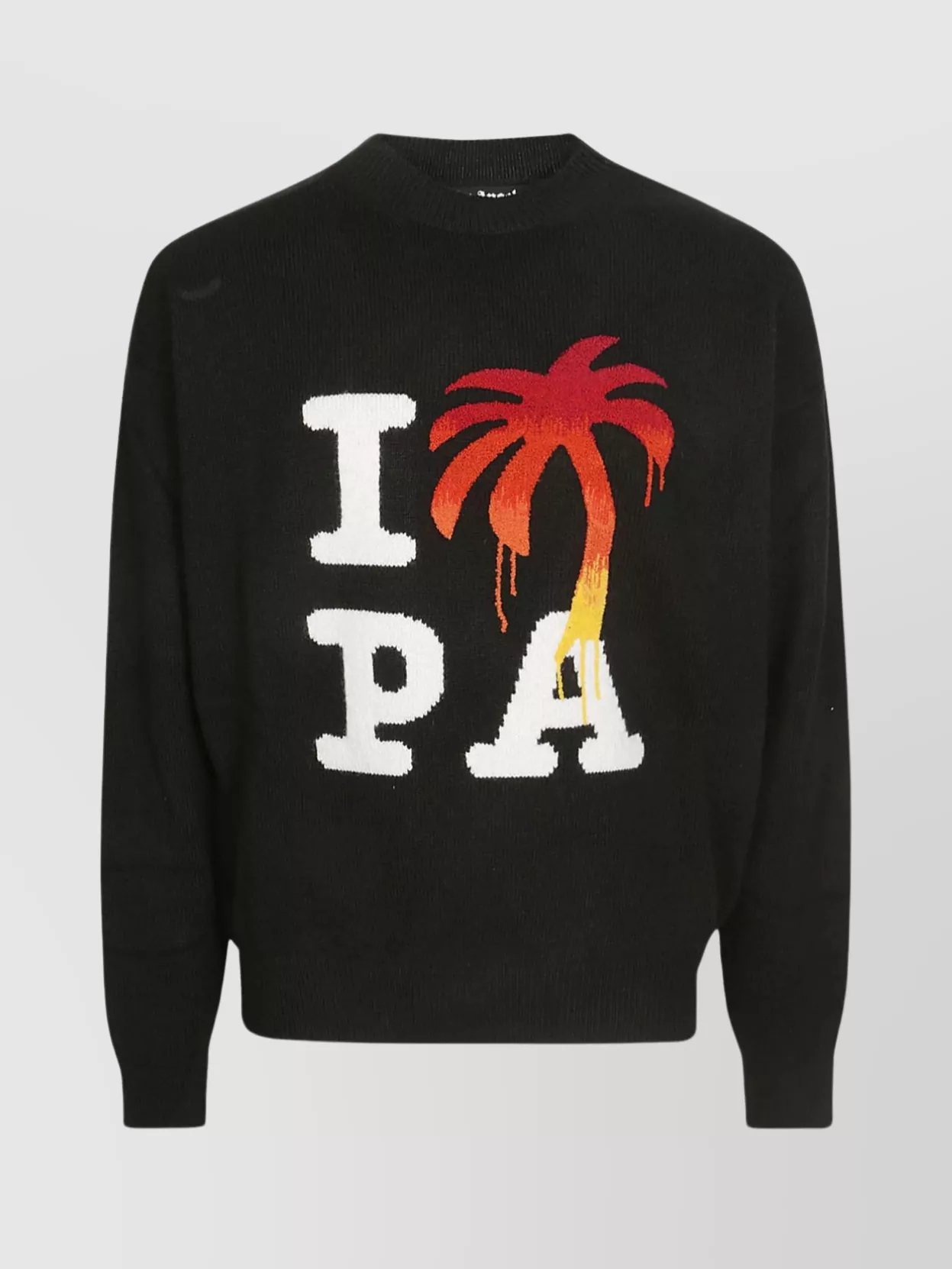 Shop Palm Angels I Love Graphic Love Crewneck Sweater