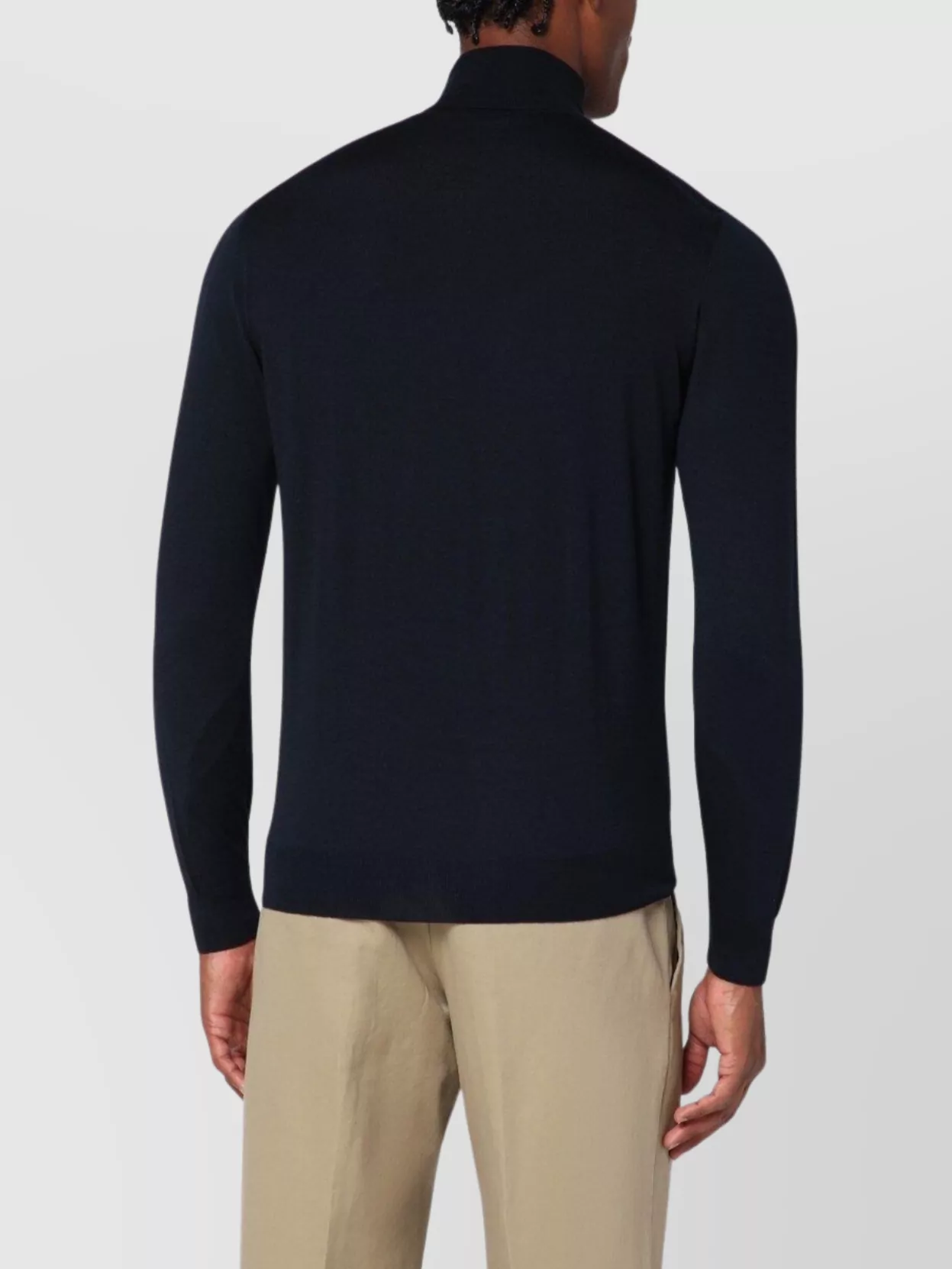 Drumohr Turtleneck Wool Sweater Long Sleeves In Black