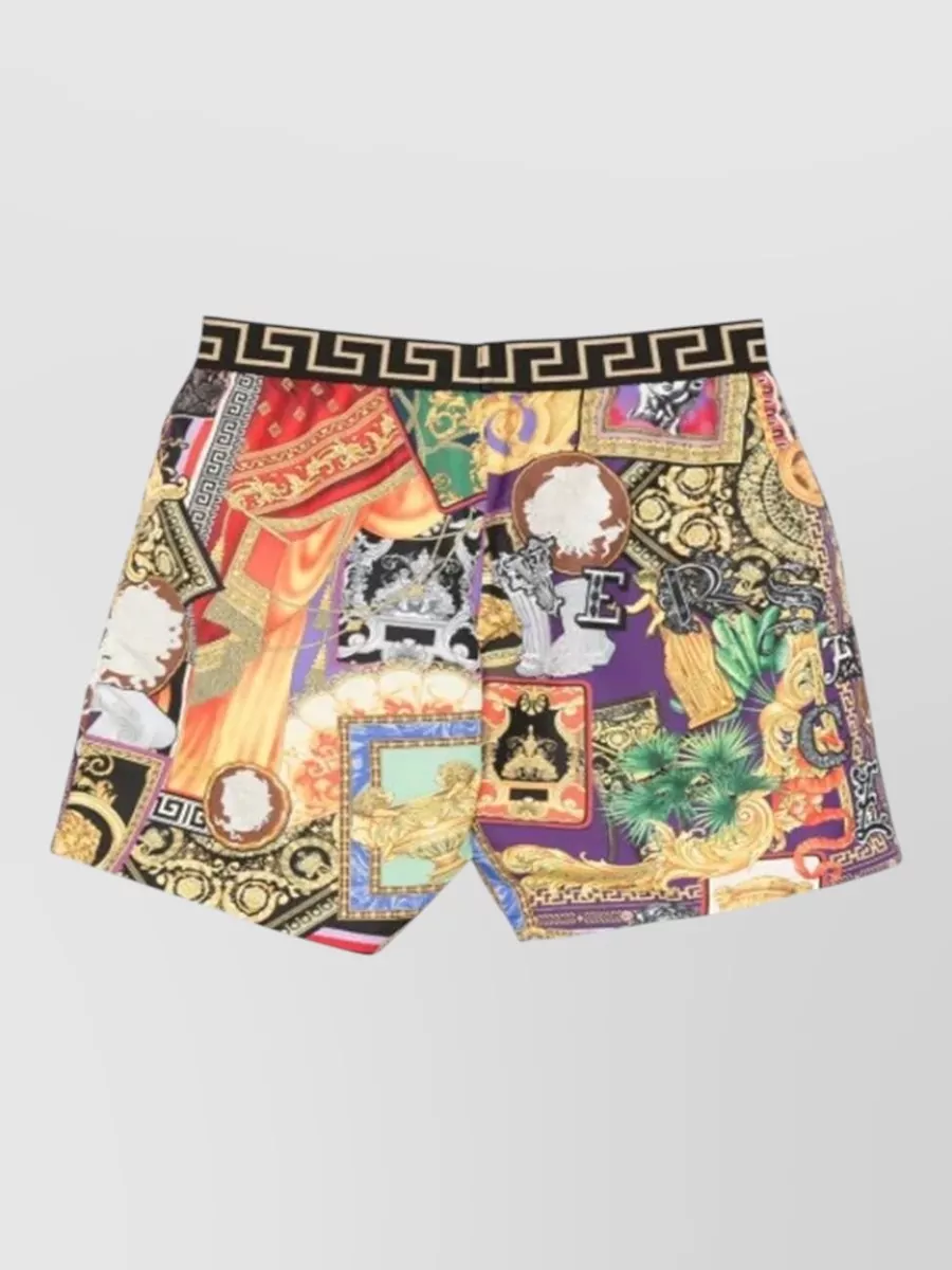 Versace Baroque-Print Swim Shorts