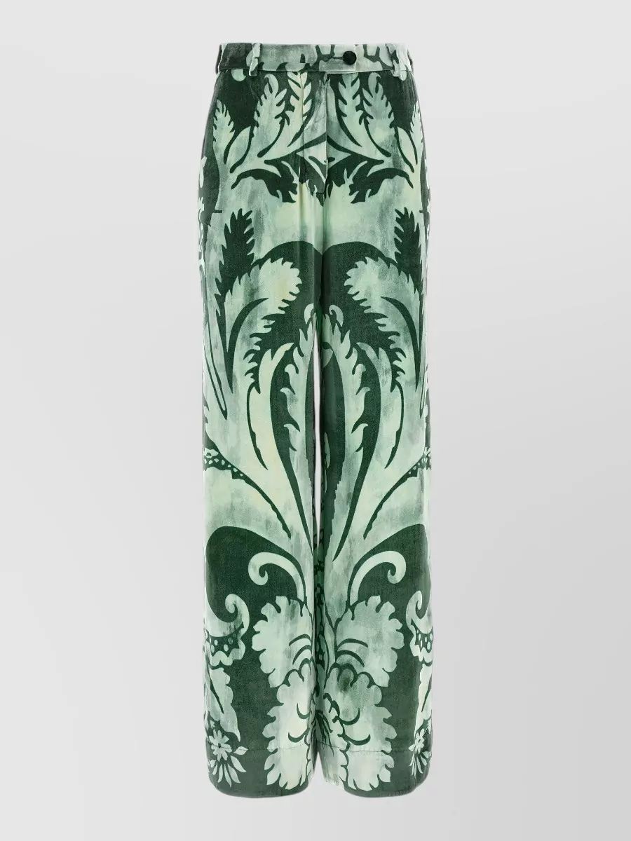 F.r.s For Restless Sleepers Silk floral-print wide-leg trousers
