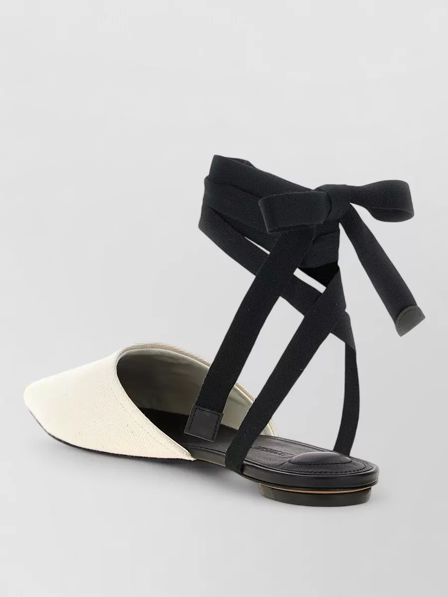 Jacquemus Leather Pointed-Toe Espadrille Mules