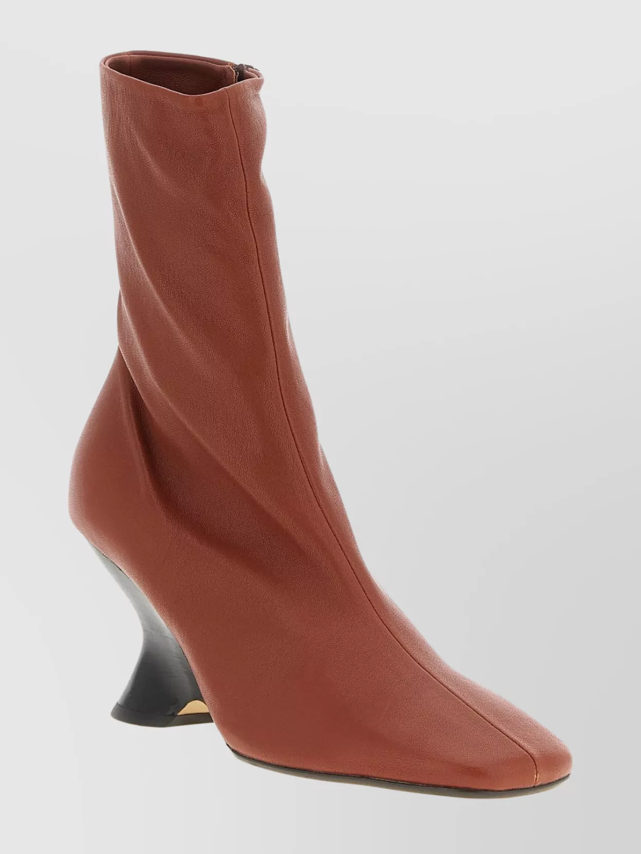 Dries Van Noten Ankle Boots With Square Toe And Unique Heel