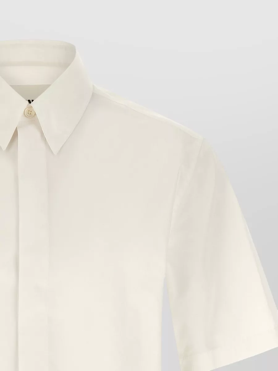 Jil Sander Shirt Logo Detail Button Down Collar Short Sleeves