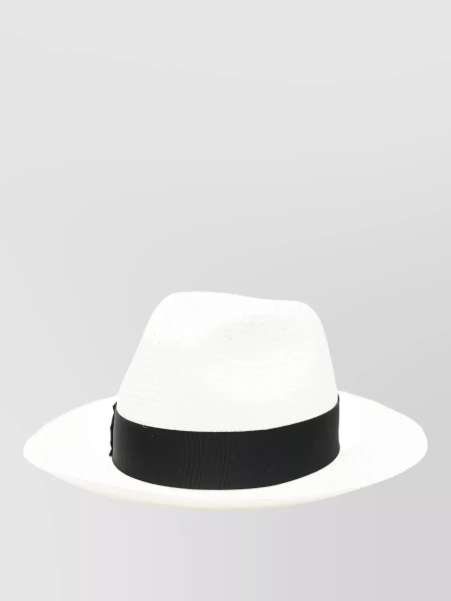 Borsalino Straw Fedora Hat