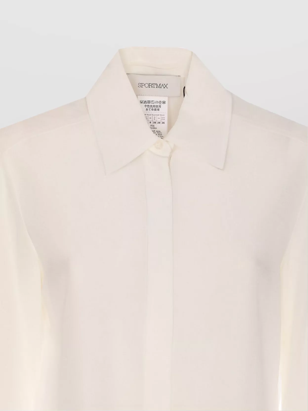 Sportmax Collared Top With Buttoned Cuffs And Cuffed Sleeves
