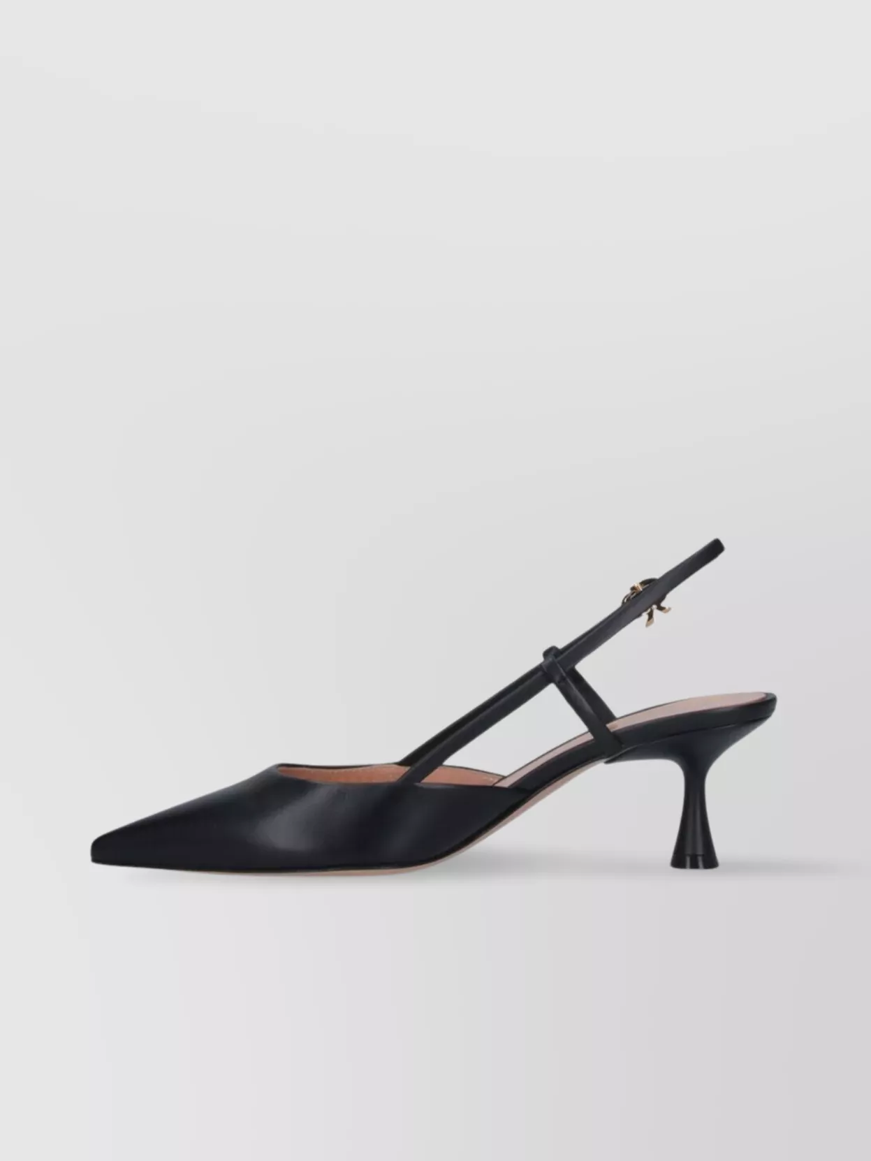 Gianvito Rossi Pointed Toe Kitten Heel Pumps With Buckle