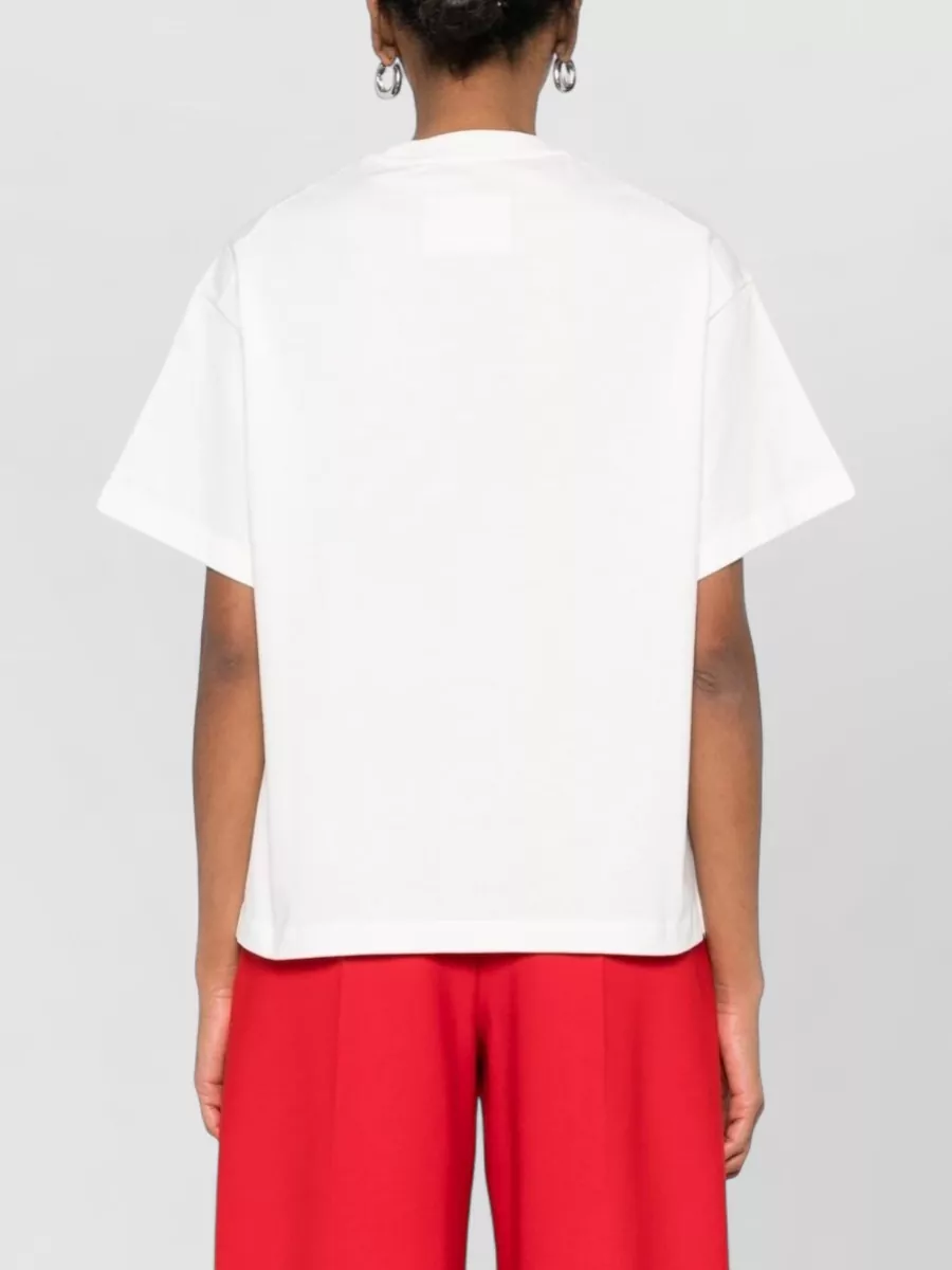Jil Sander Cotton Logo T-Shirt Crew Neck Design