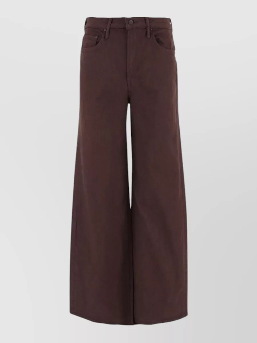 Mother high-rise wide-leg denim jeans