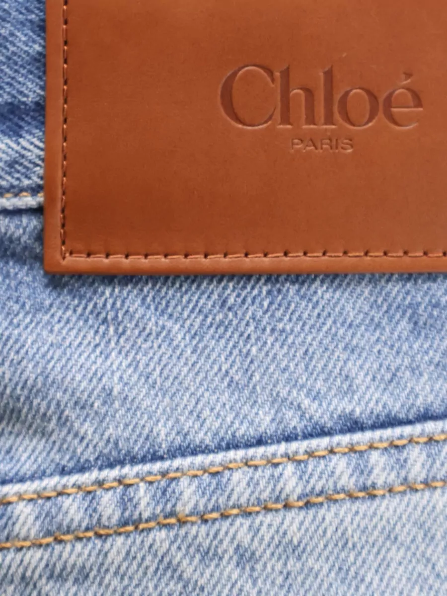 Chloé Wide Leg Denim Jeans Five Pocket