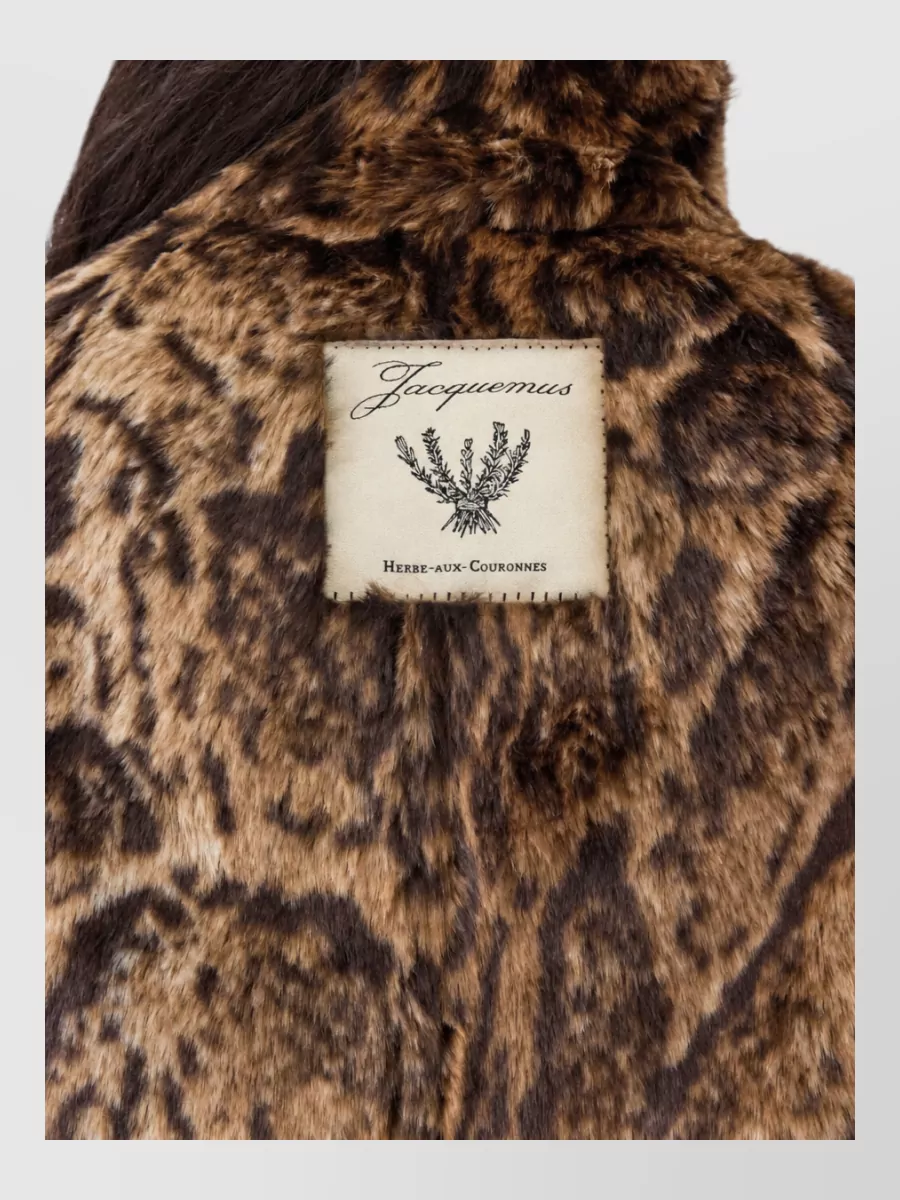 Jacquemus Leopard Faux Fur Cropped Jacket