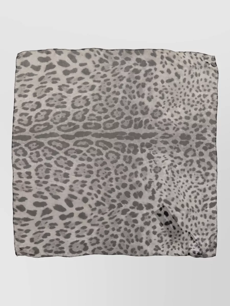 Dolce&Gabbana silk leopard print square scarf