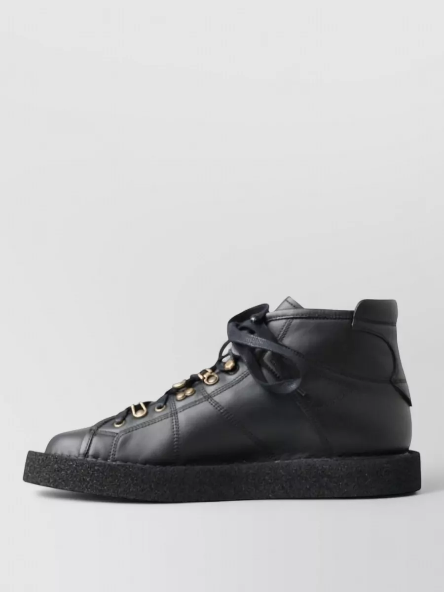 Dolce&Gabbana Leather High-Top Sneakers