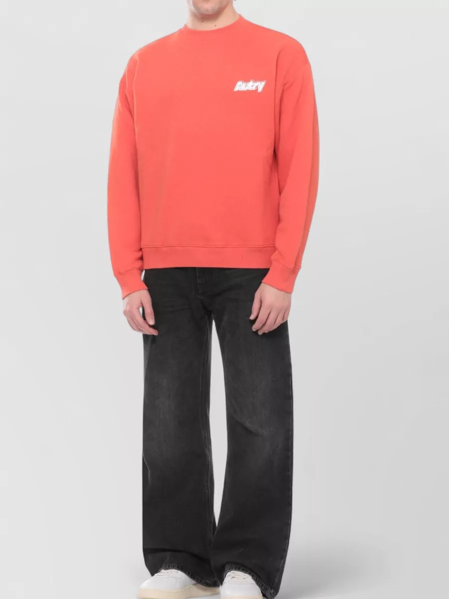 Autry Round Neck Cotton Sweatshirt Long Sleeves