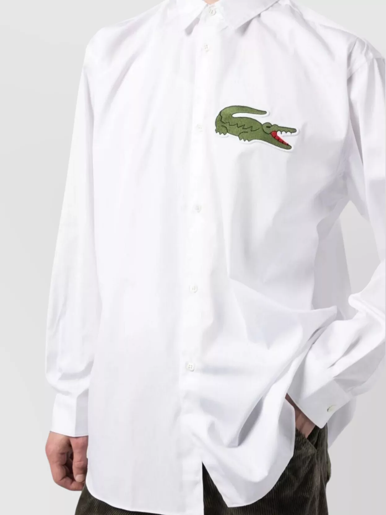 Comme Des Garçons Long Sleeve Button-Down Collar Shirt With Cuffs