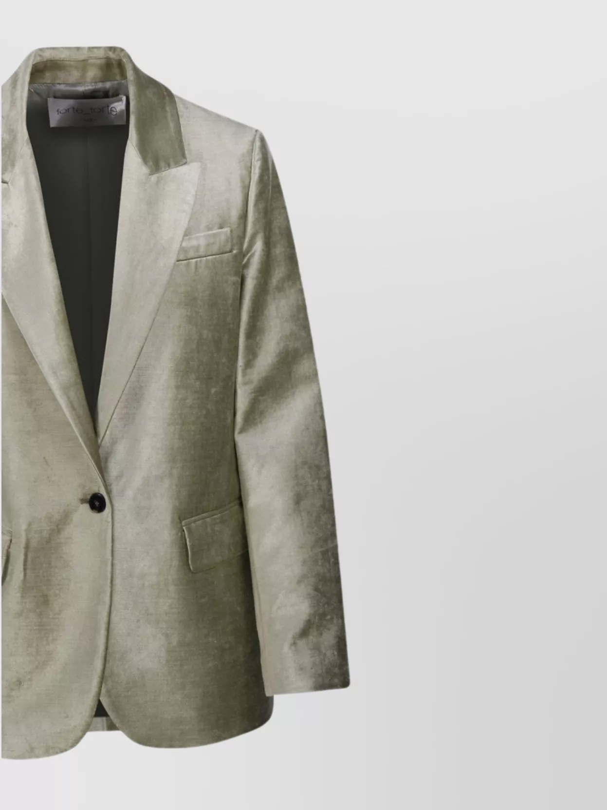 Shop Forte Forte Lapel Velvet Jacket Flap Pockets
