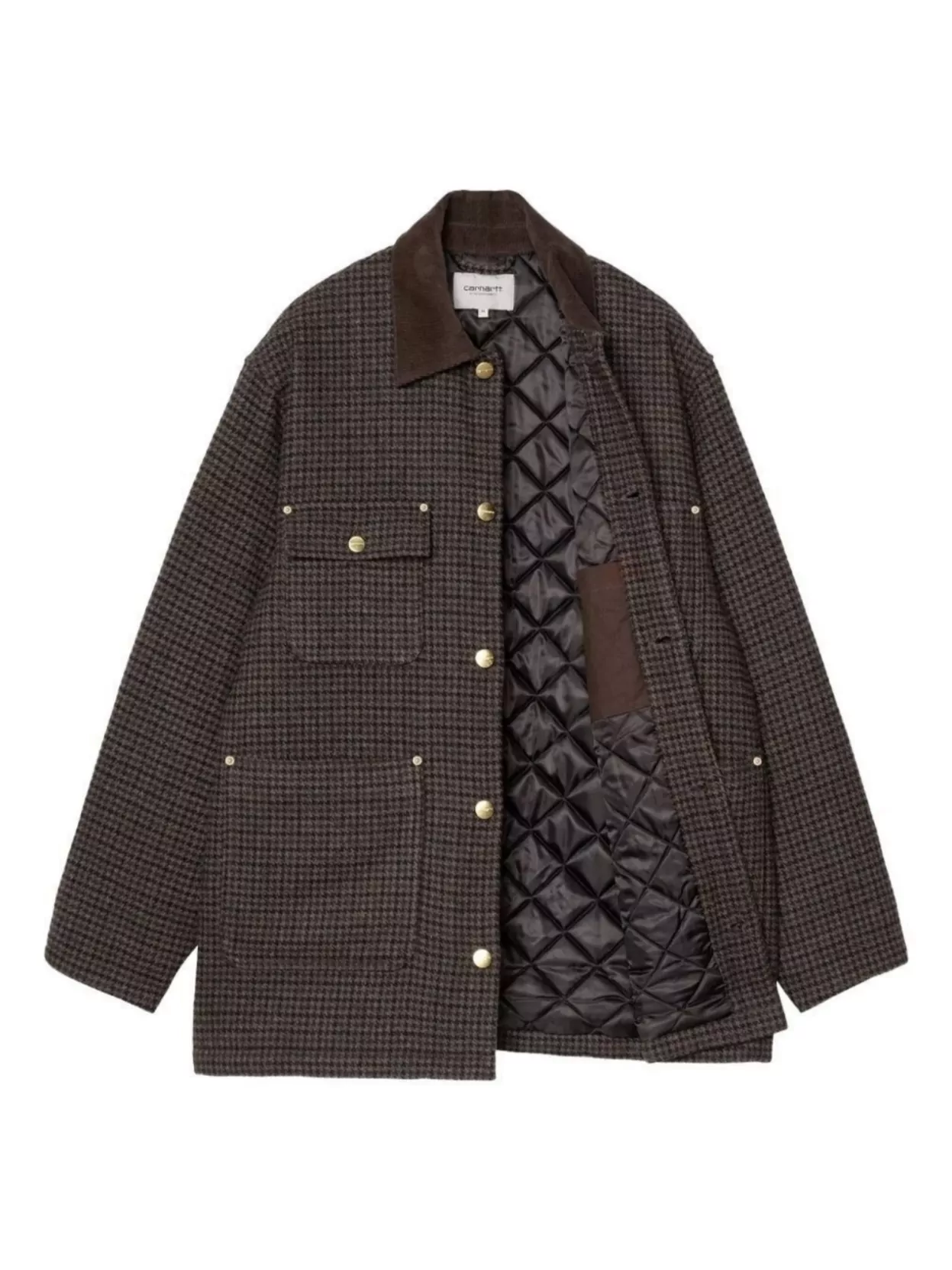 Carhartt Wip Stylish Collared Coat Front Pockets