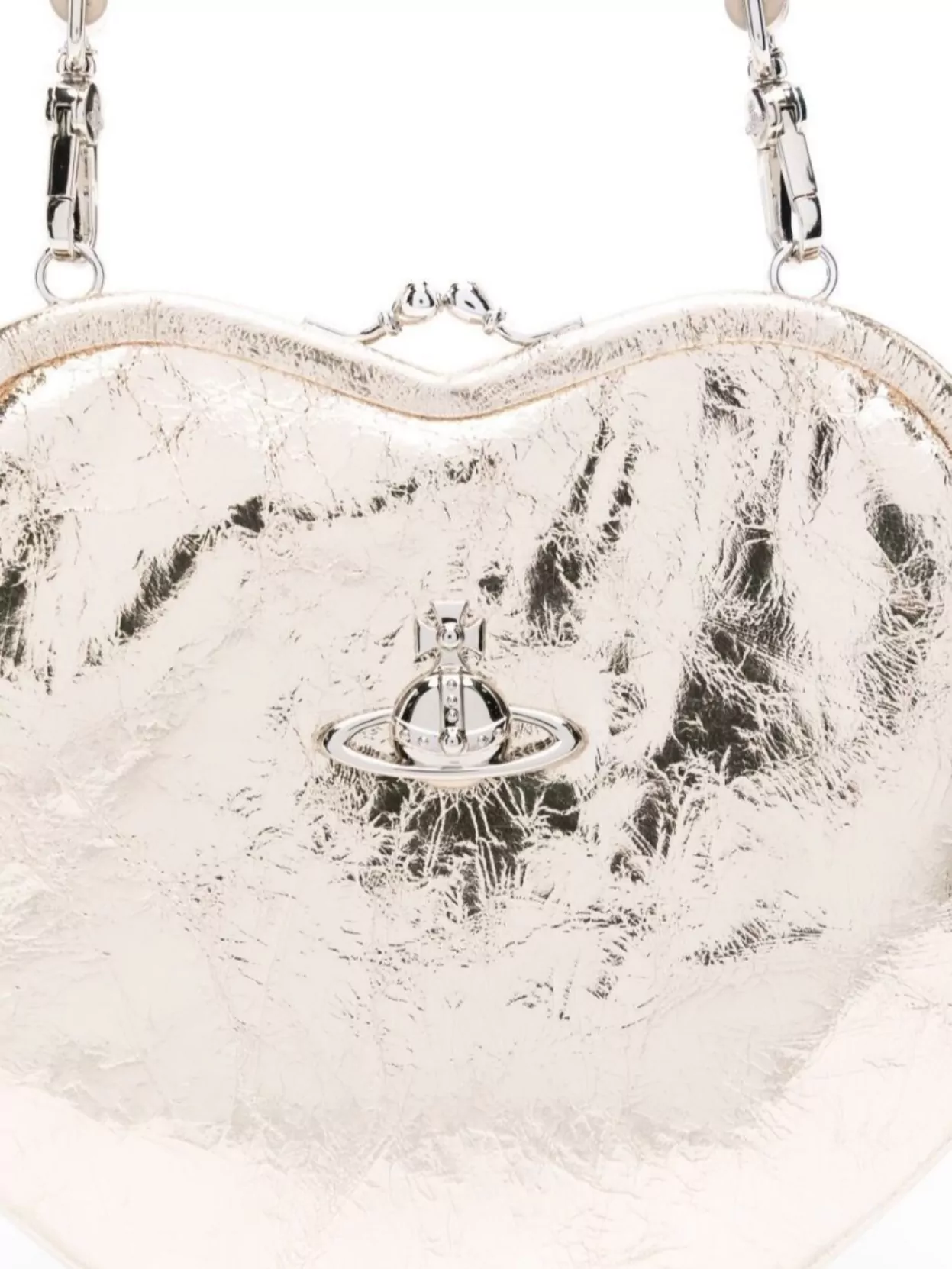 Vivienne Westwood Heart Shape Metallic Shoulder Bag