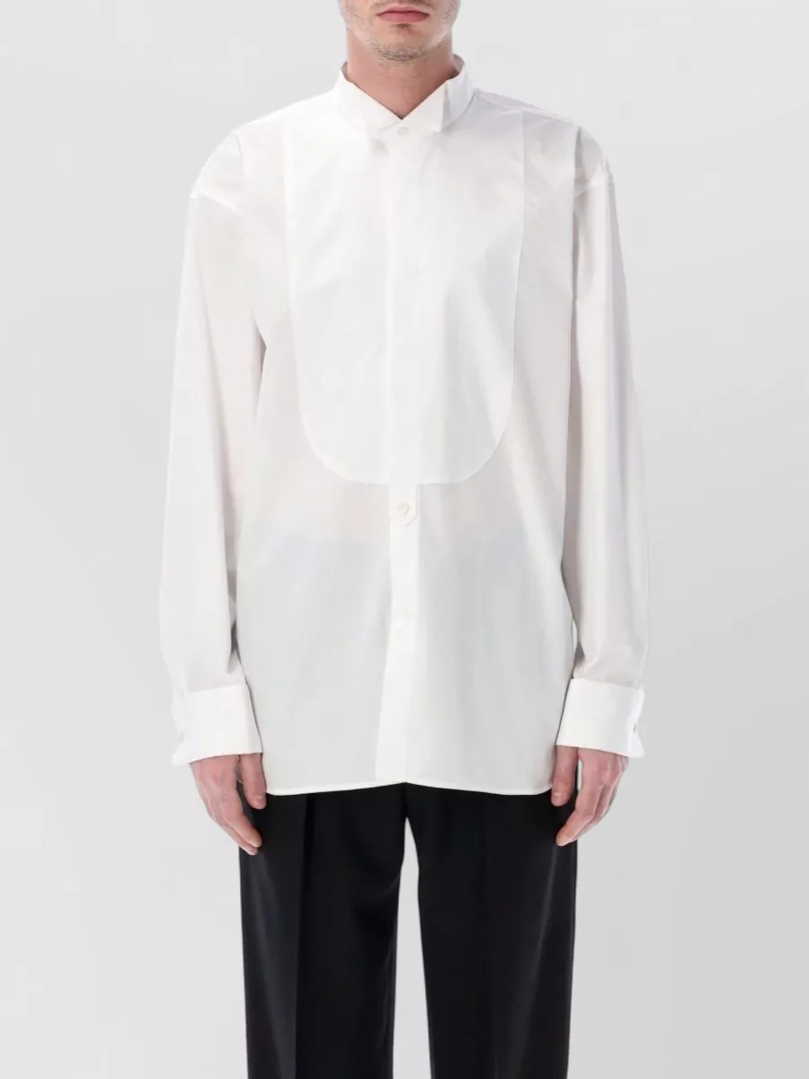 Dries Van Noten Cotton Oversized Tuxedo Shirt