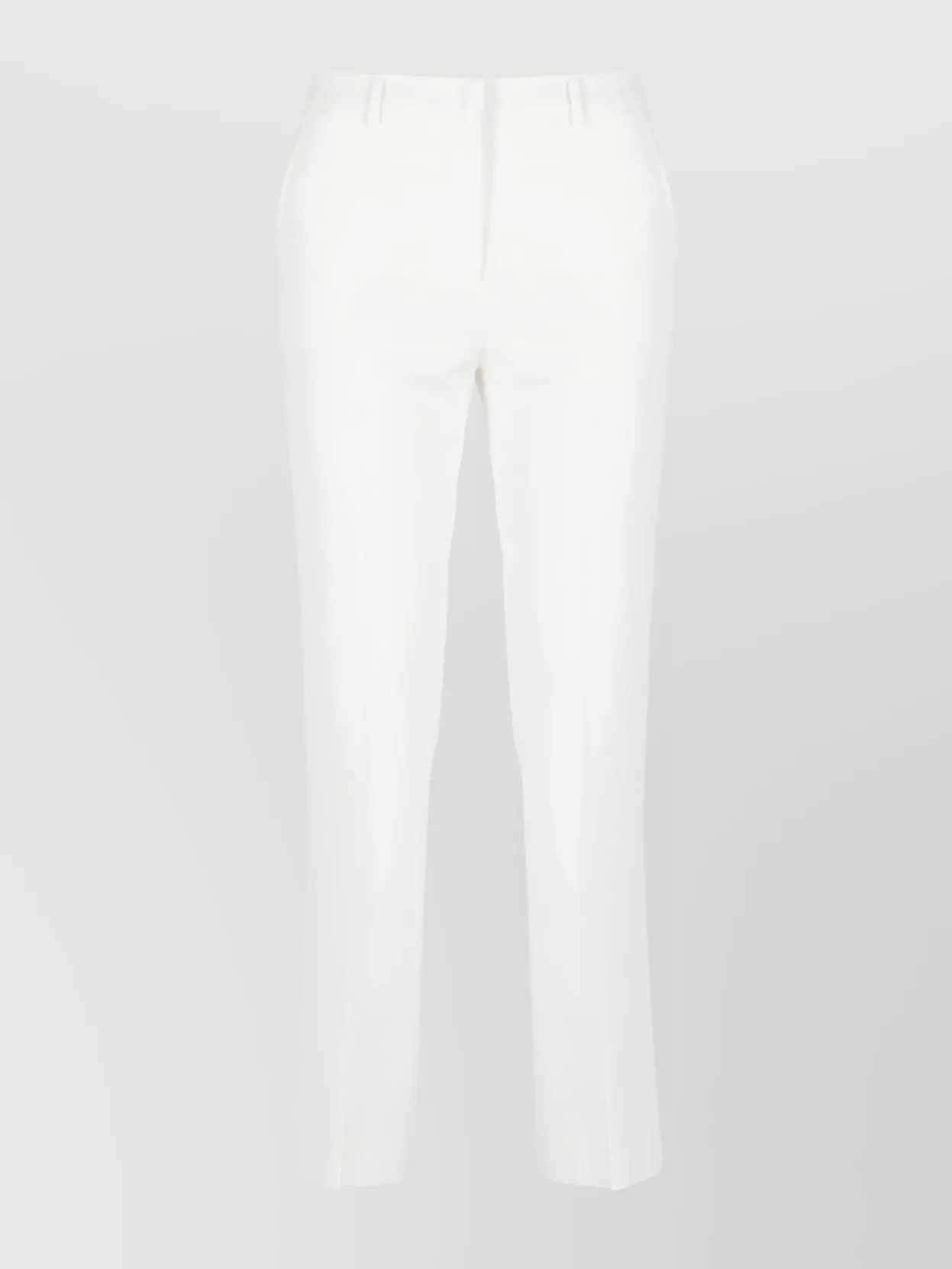 Pt Torino Cotton Trousers With Rear And Side Pockets In White