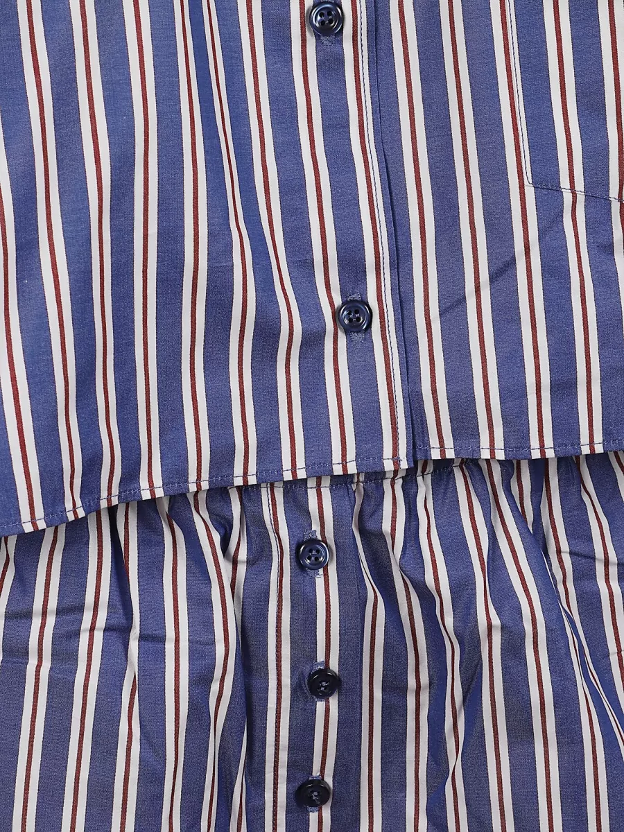 The Andamane Striped Cropped Suit Jacket