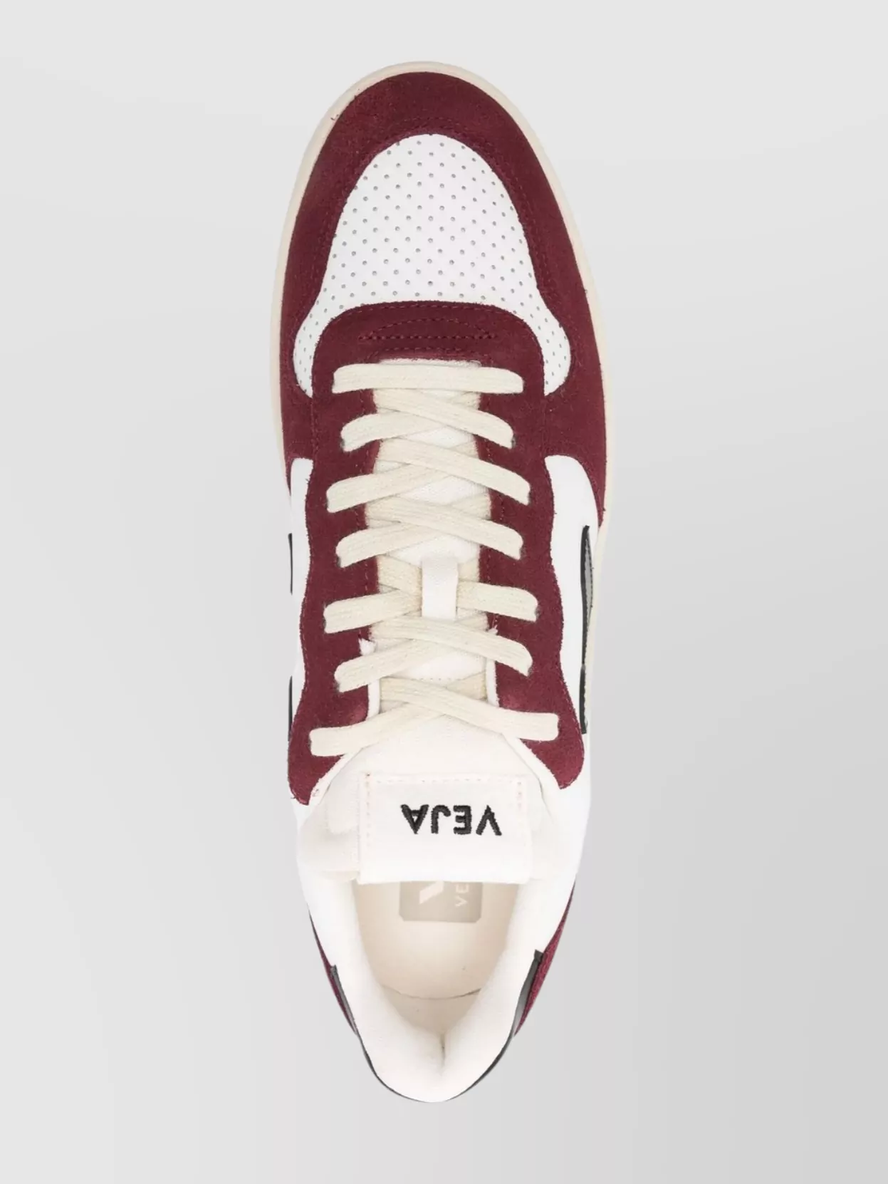 Veja Leather Sneakers With Rubber Sole And Perforated Detailing