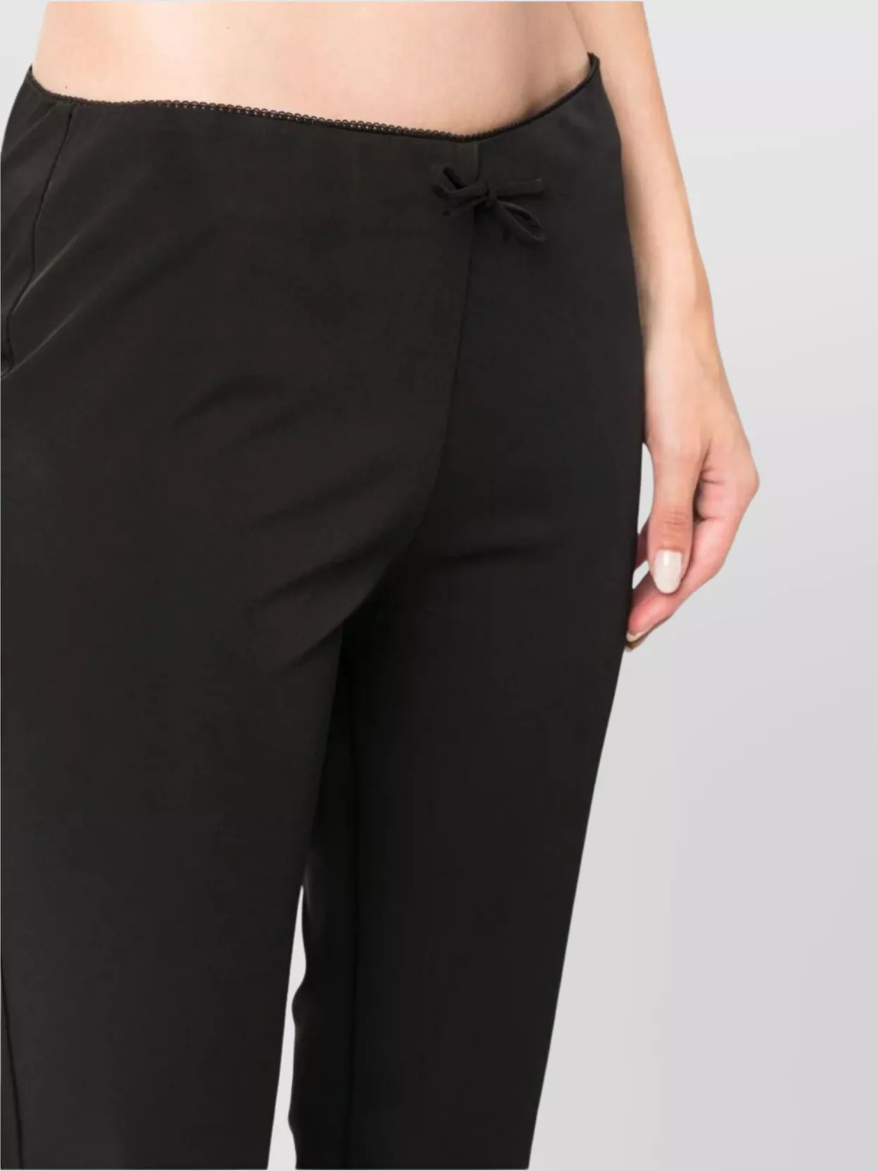 Blumarine Versatile Flared Leg Bow Detail Trousers