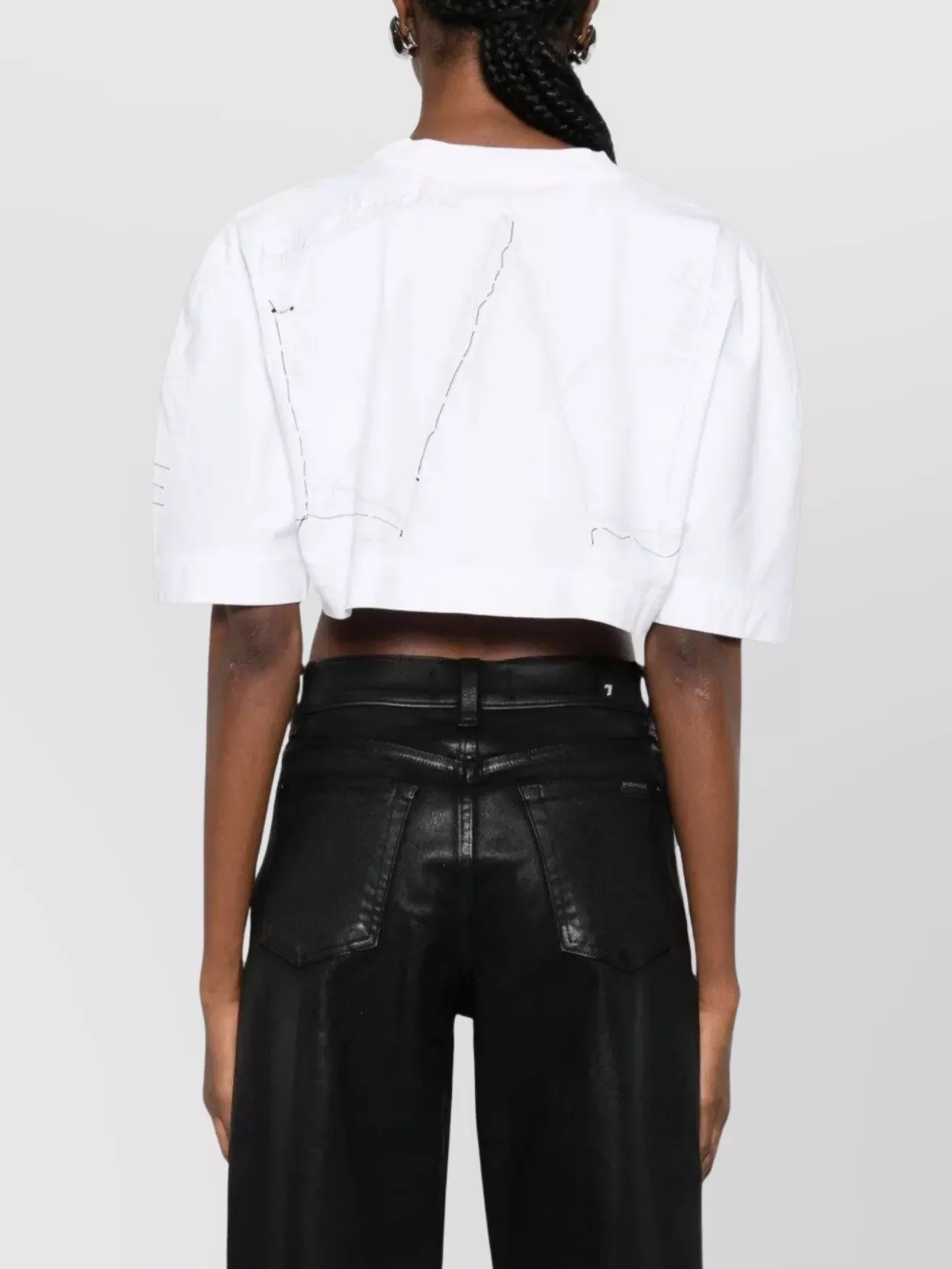 Givenchy Cropped Short Sleeve Crew Neck T-Shirt