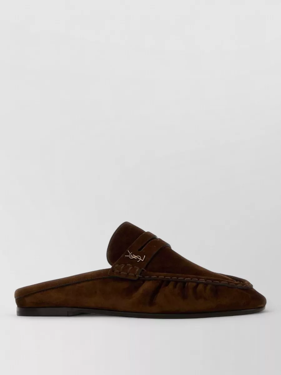 Saint Laurent Suede Leather Loafers