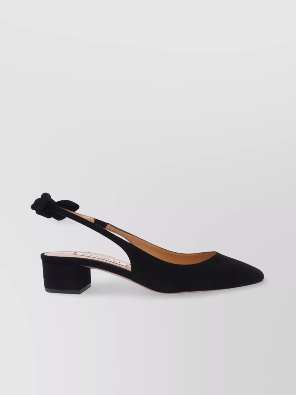 Aquazzura Bow Detail Suede Sandals