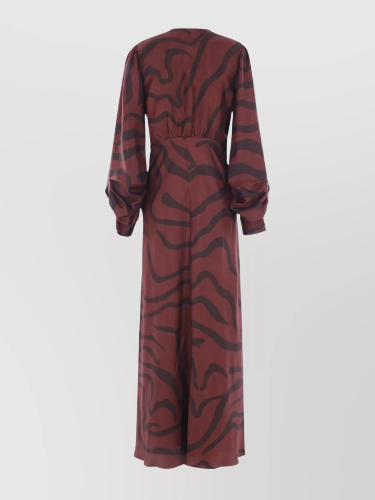 Raquel Diniz Zebra Print Maxi Dress With Knotted Straps In Brown