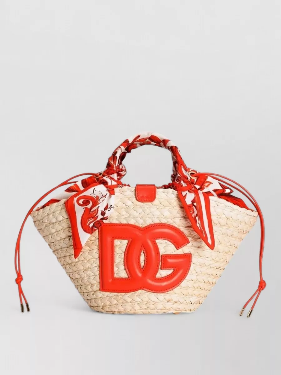 Dolce&Gabbana kendra small raffia beach bag