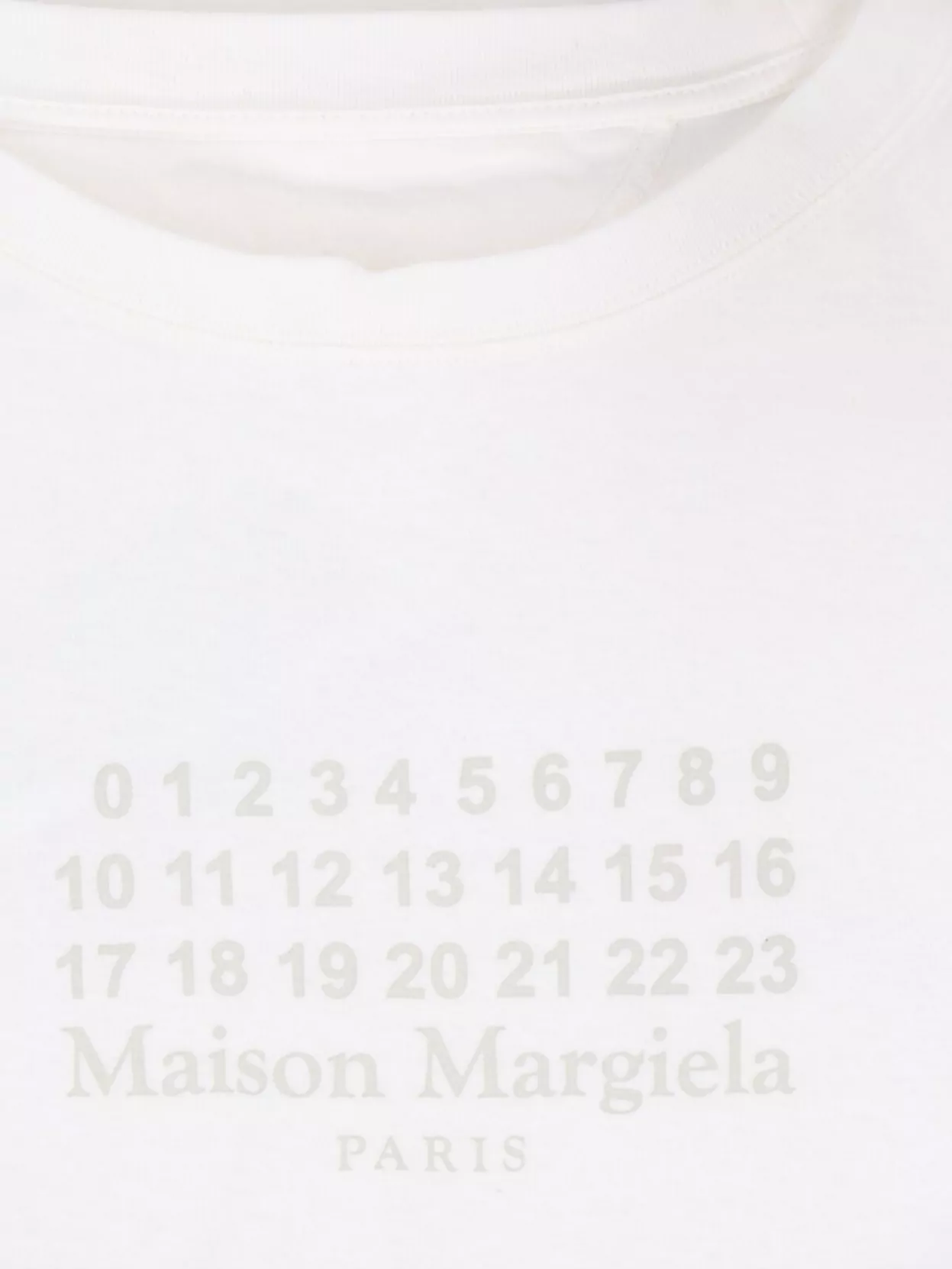 Maison Margiela Round Neck Printed Design Long Sleeve Top