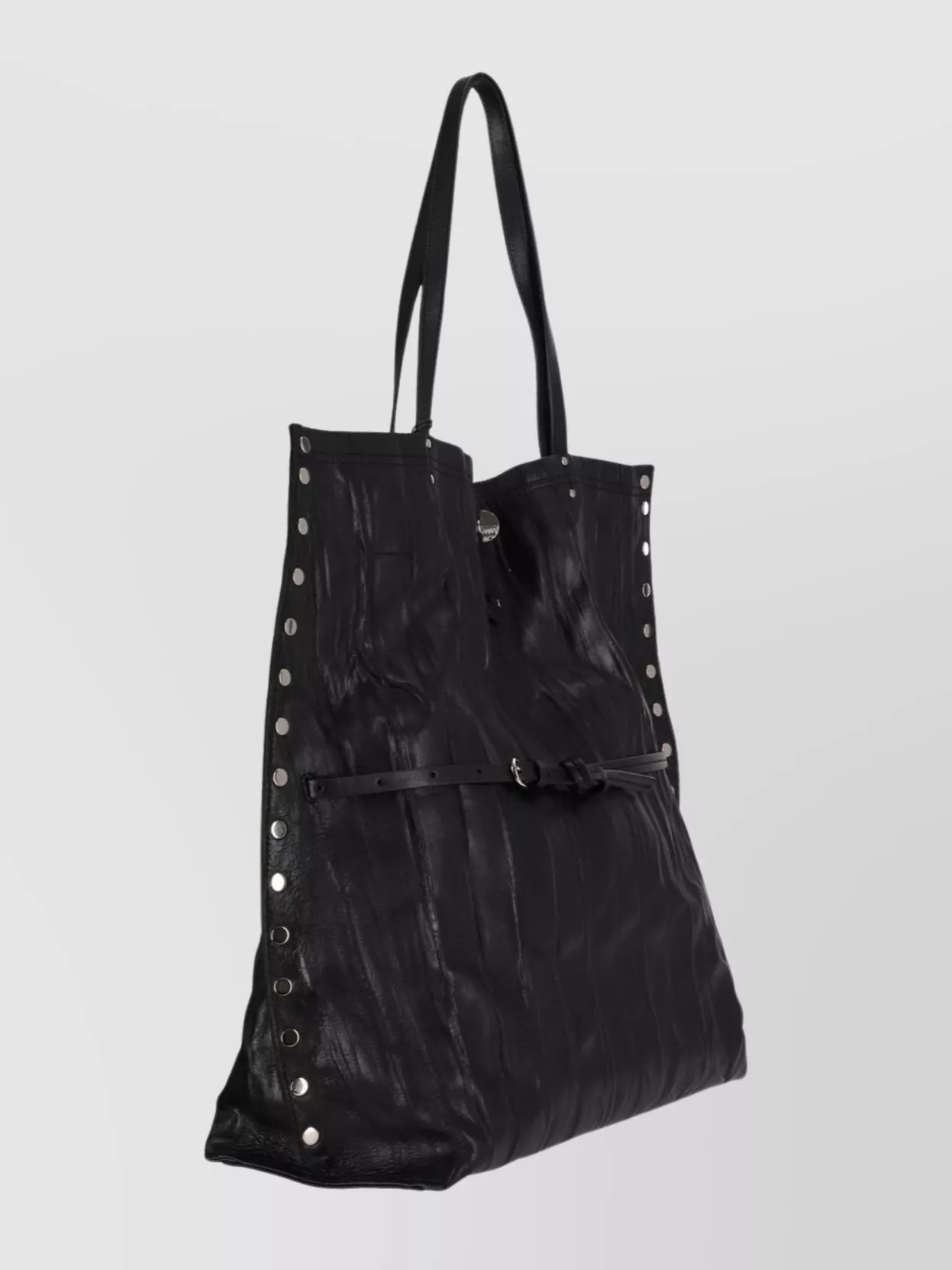 Zanellato Textured Tote Bag Featuring Studded Accents