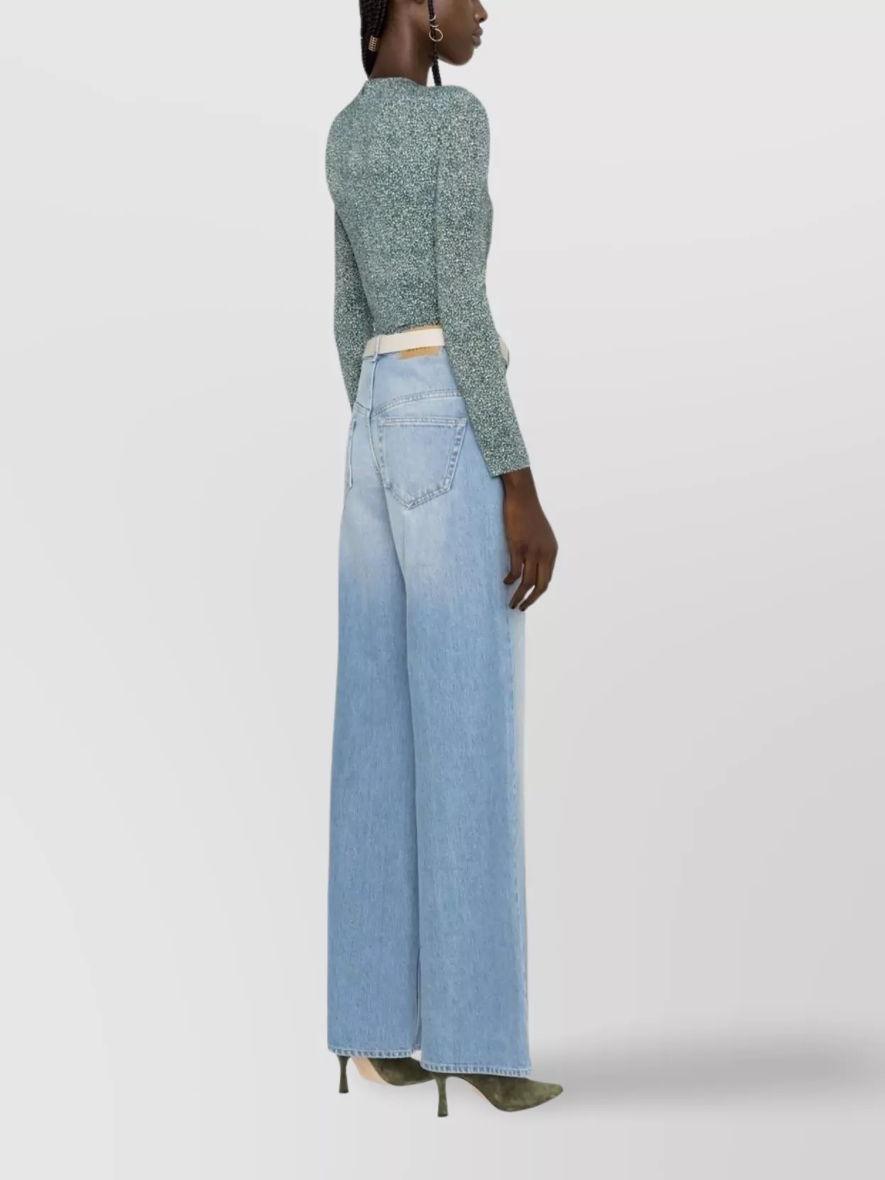 Isabel Marant Fitted Long Sleeve Top With Keyhole Detail In Blue