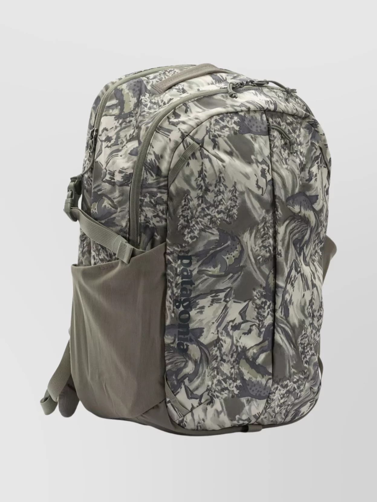 Patagonia Camouflage Daypack Featuring Side Pockets