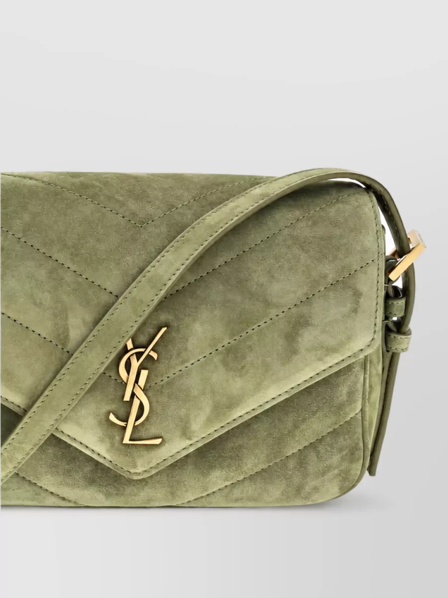 Saint Laurent Suede Leather Clutch Bag