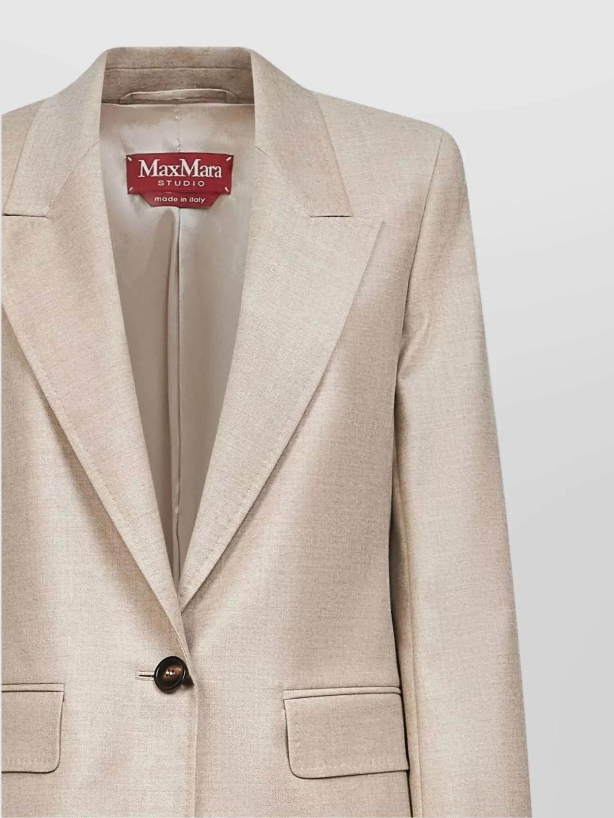 S Max Mara Tailored Suit With Flap Pockets And Notch Lapel