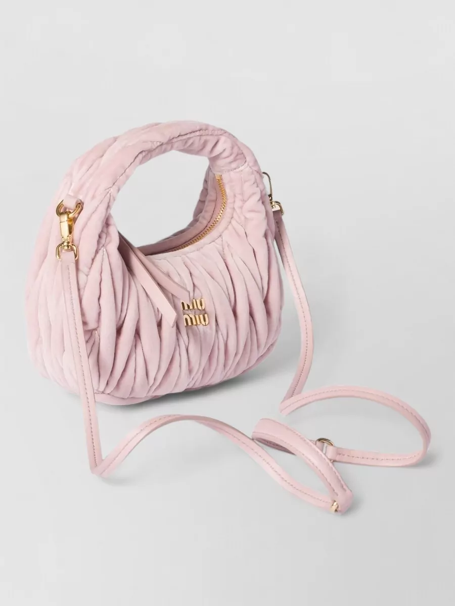 Miu Miu Quilted Cross-body Bag Detachable Strap In Pink