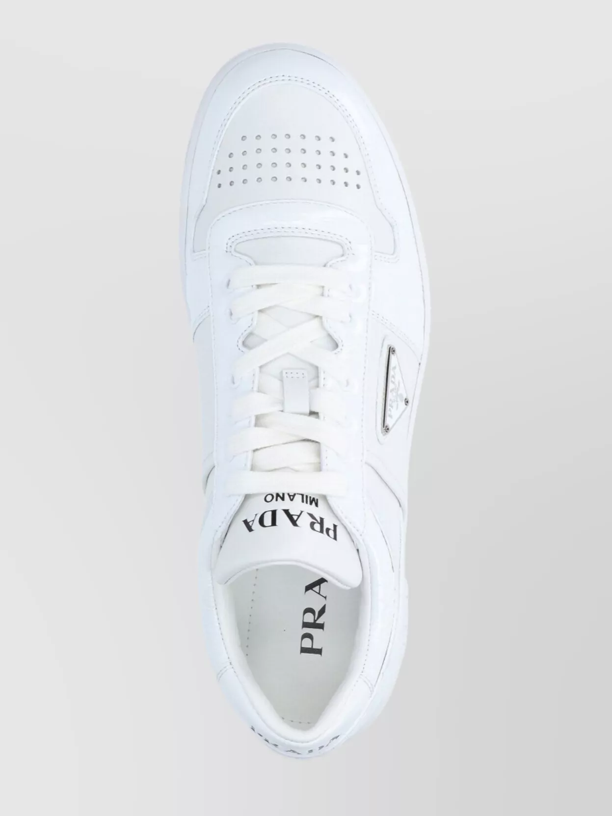 Prada Low Top Perforated Toe Sneakers
