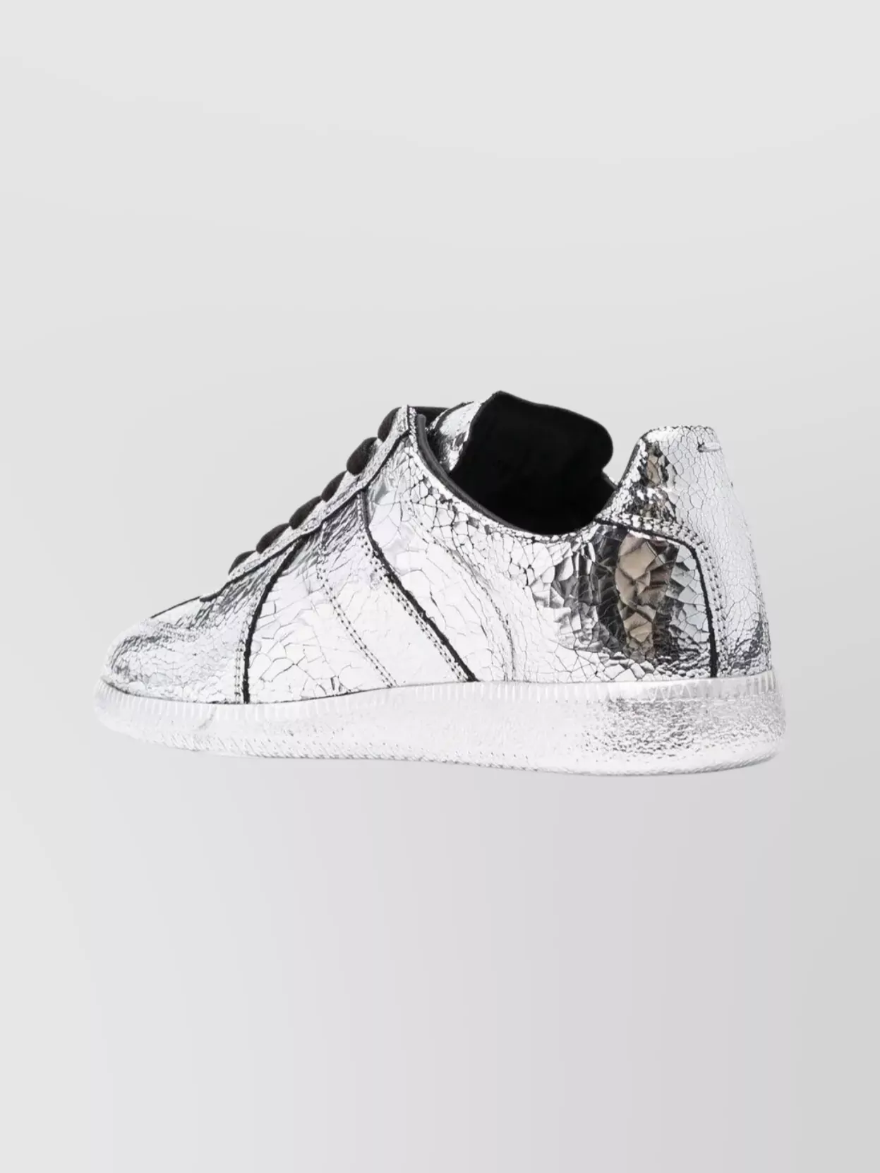 Maison Margiela Metallic Low-Top Sneakers Rubber Sole