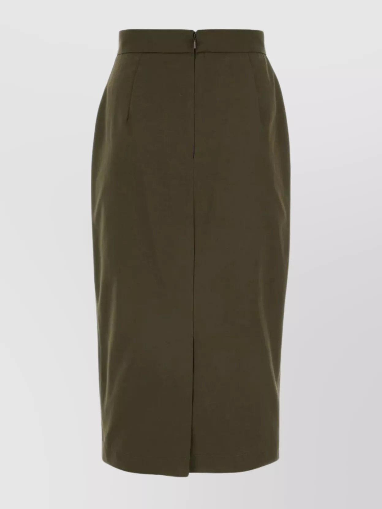 Shop Max Mara High Waist Cotton Skirt With Back Slit