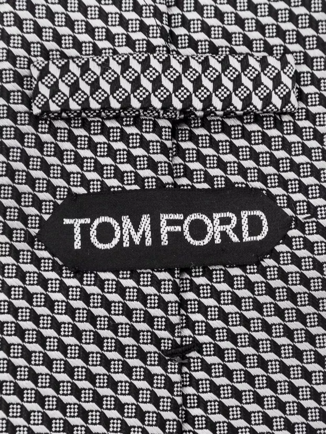 Tom Ford Micro-Patterned Silk Tie Loop Lined