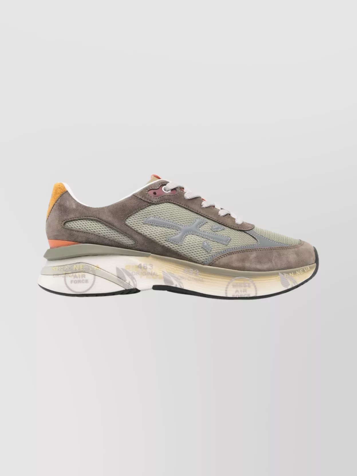 Premiata Low Top Sneakers With Mesh And Suede Panels