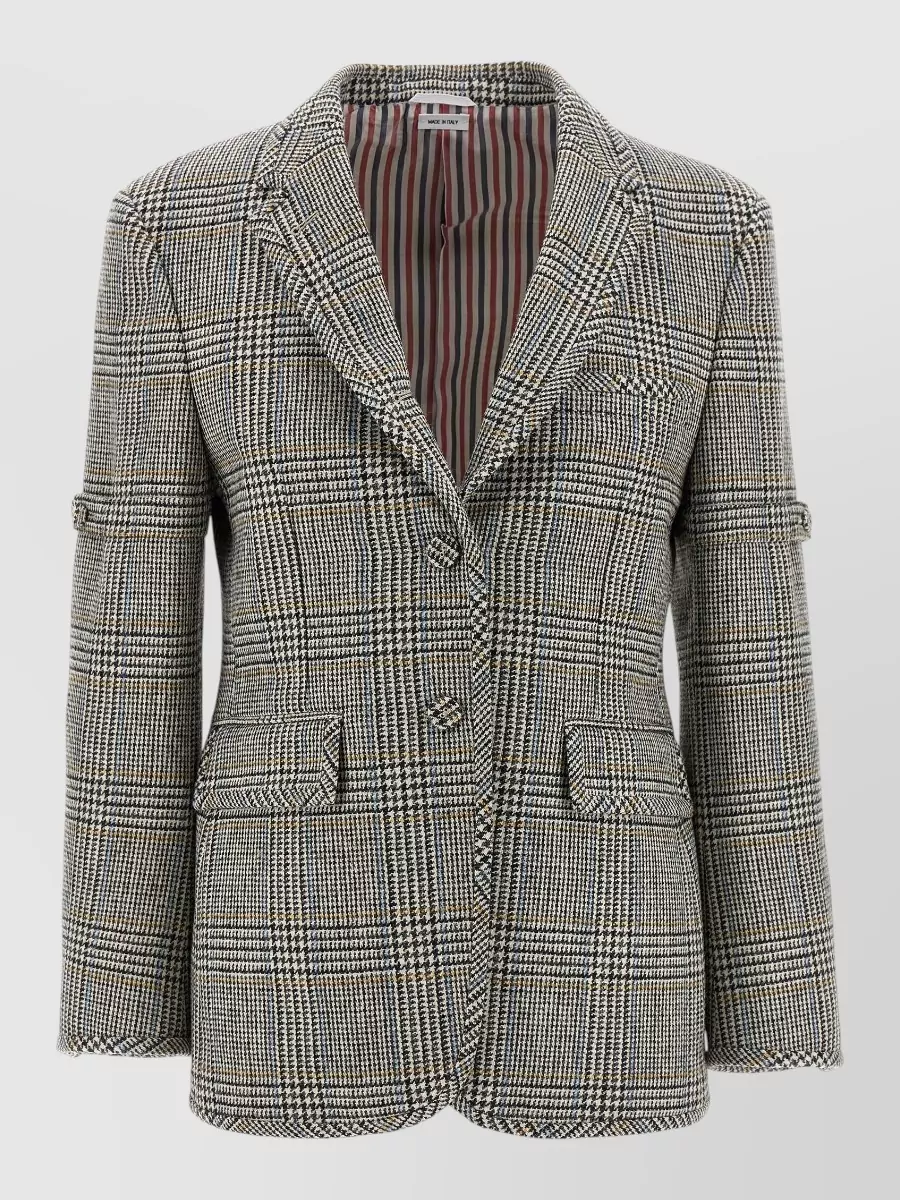 Thom Browne prince of wales wool single-breasted blazer