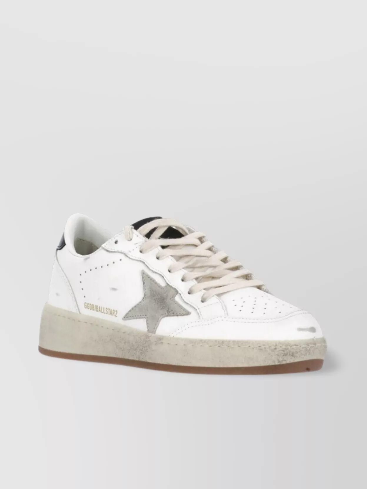 Golden Goose Low Top Star Detail Destroyed Sneakers In White
