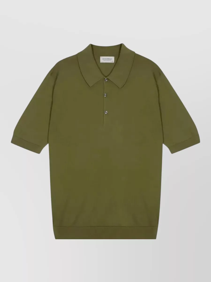 John Smedley Fine-knit cotton polo shirt