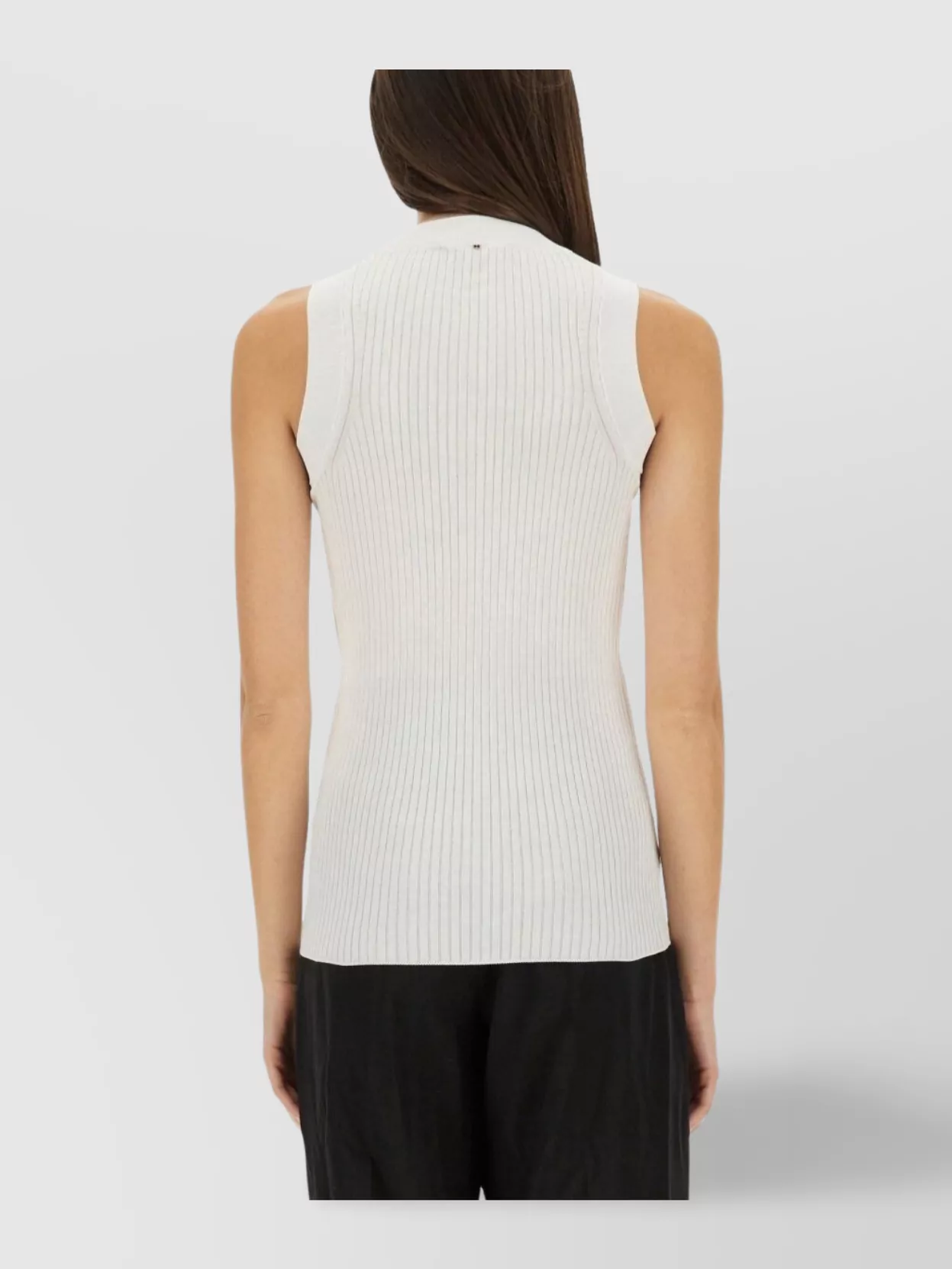 Sportmax Fitted Sleeveless Ribbed Top Design