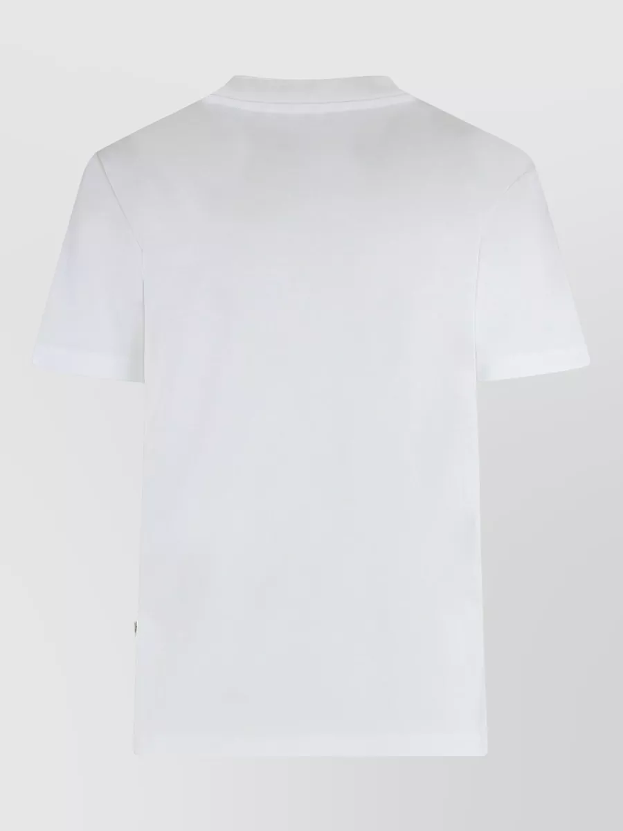 Just Cavalli Graphic Cotton T-shirt Round Neckline In Metallic